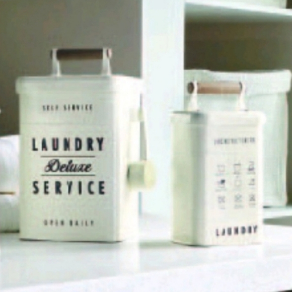 BETTER HOMES and GARDENS 2-Piece Metal Laundry Storage Set - Picture 2 of 4